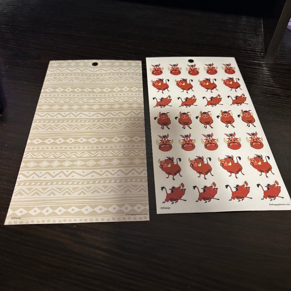 The Happy Planner Lion King Pumba stickers